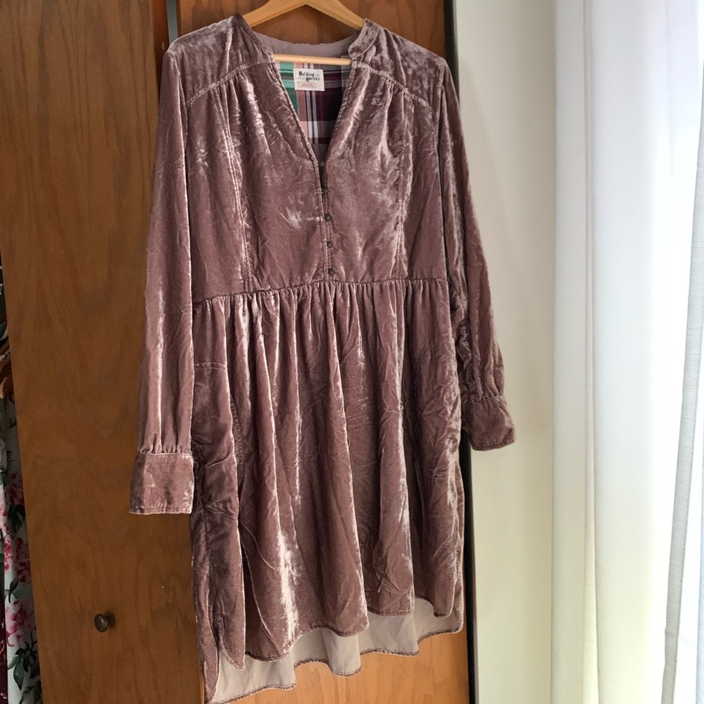 Anthropologie Holding Horses Velvet Dress NWOT